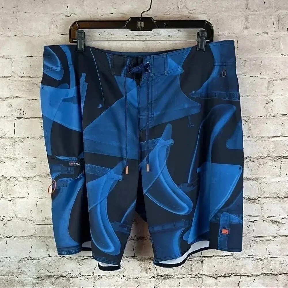 Men's COVA Board Shorts Blue Size 38 Swim Trunk